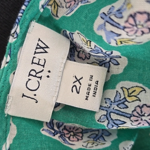 J. Crew Green Beach Coverup with Tassel Tie Waist - Picture 6 of 6